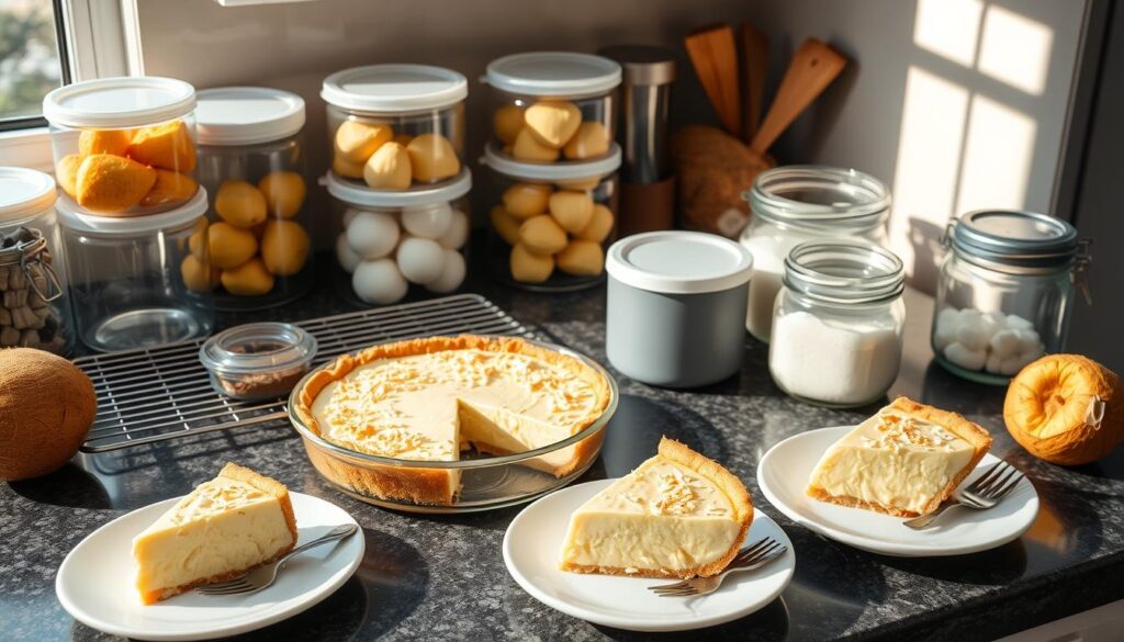 coconut custard pie storage