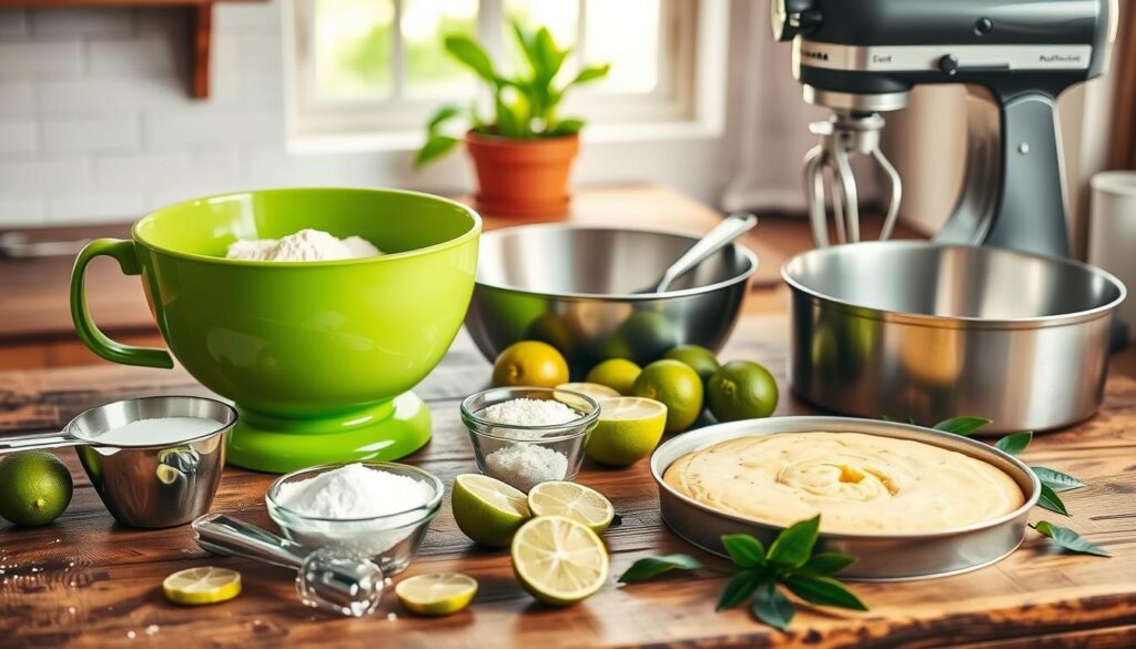 key lime cake baking equipment