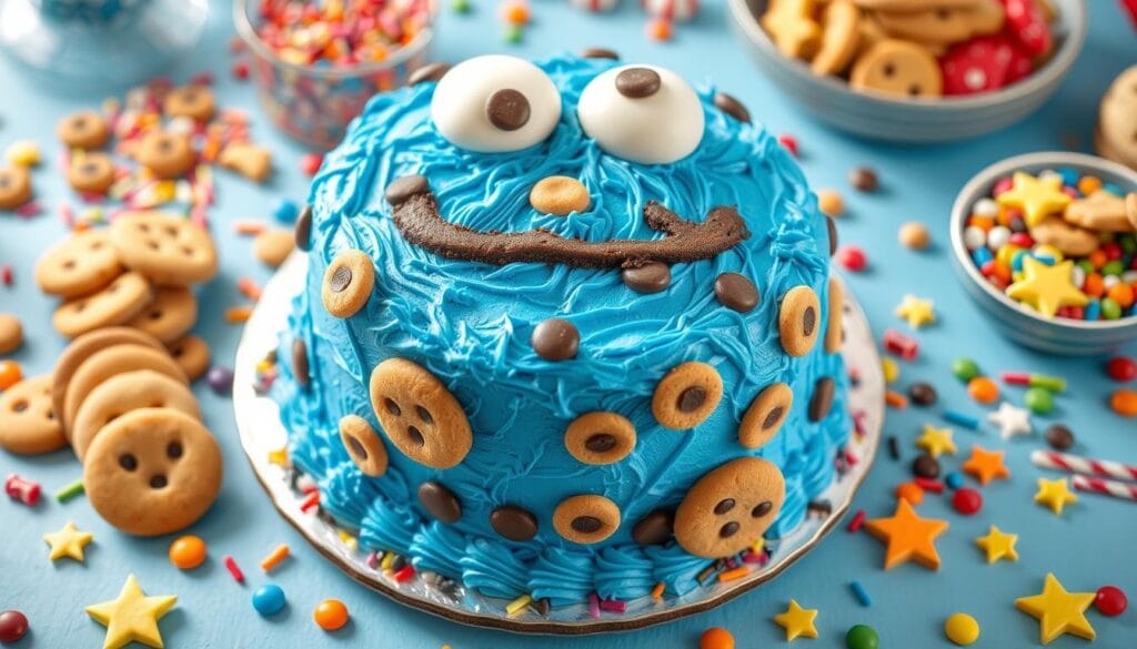 Cookie Monster Cake Decorations