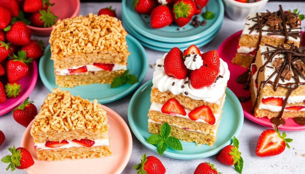 Strawberry Crunch Cake Variations